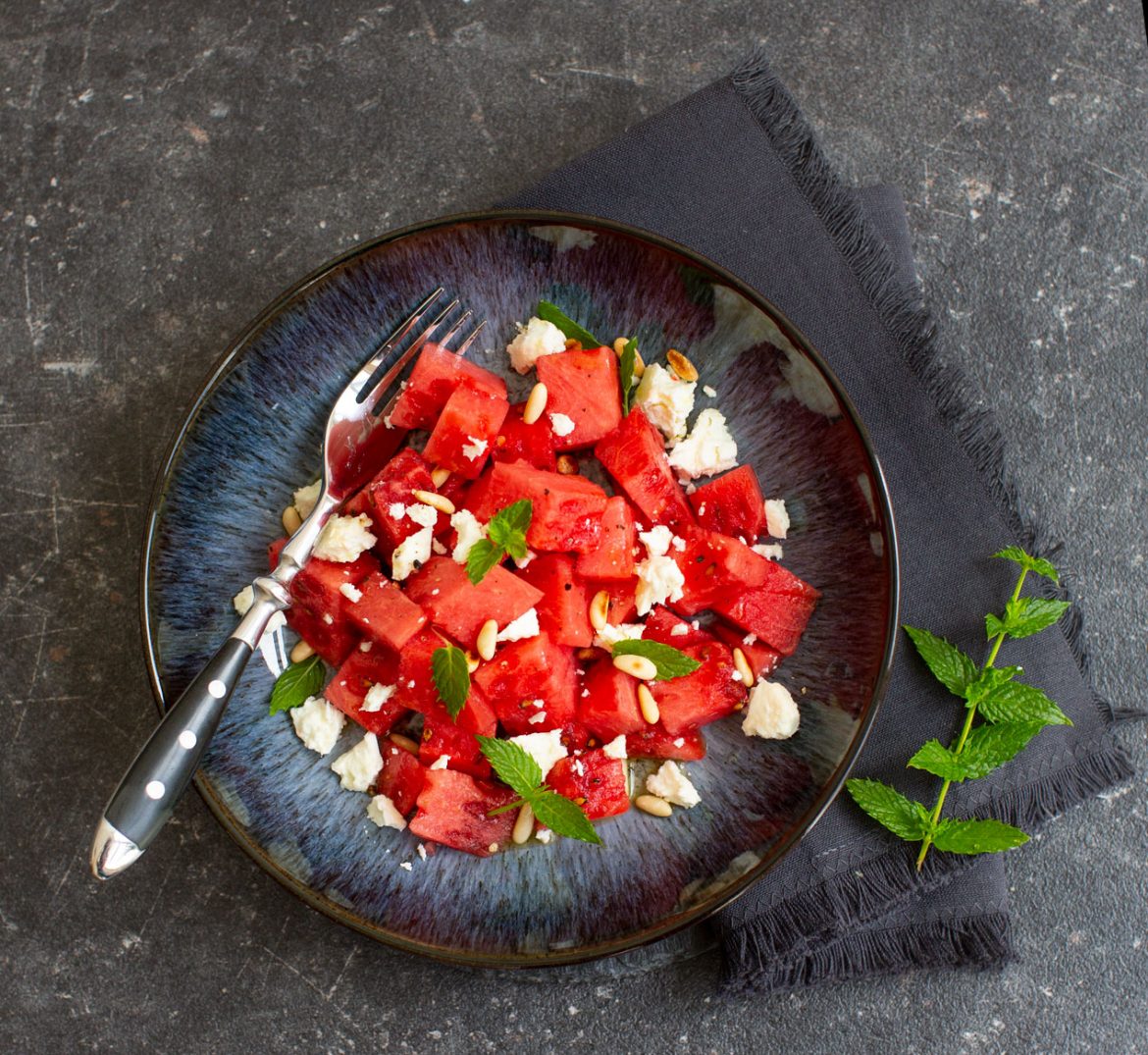 Wassermelonensalat mit Feta — KACHEN