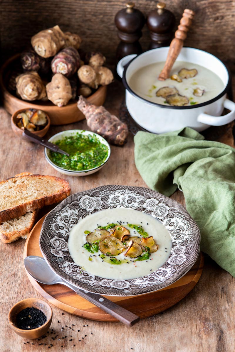 Jerusalem artichoke soup with pesto — KACHEN Magazine